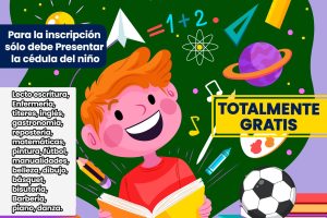 VUELVEN LOS CURSOS VACACIONALES PARA TODOS LOS NIÑOS Y ADOLESCENTES DEL CANTÓN VALENCIA